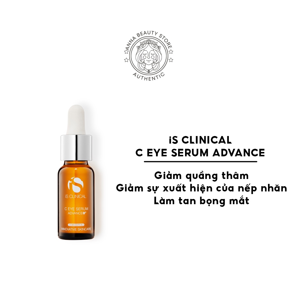 [Serum Eye] Serum Cho Mắt Chống Lão Hóa, Bọng Mắt & Quầng Thâm, Tái Tạo, Cấp Ẩm - Serum iS Clinical C Eye Serum 15ml