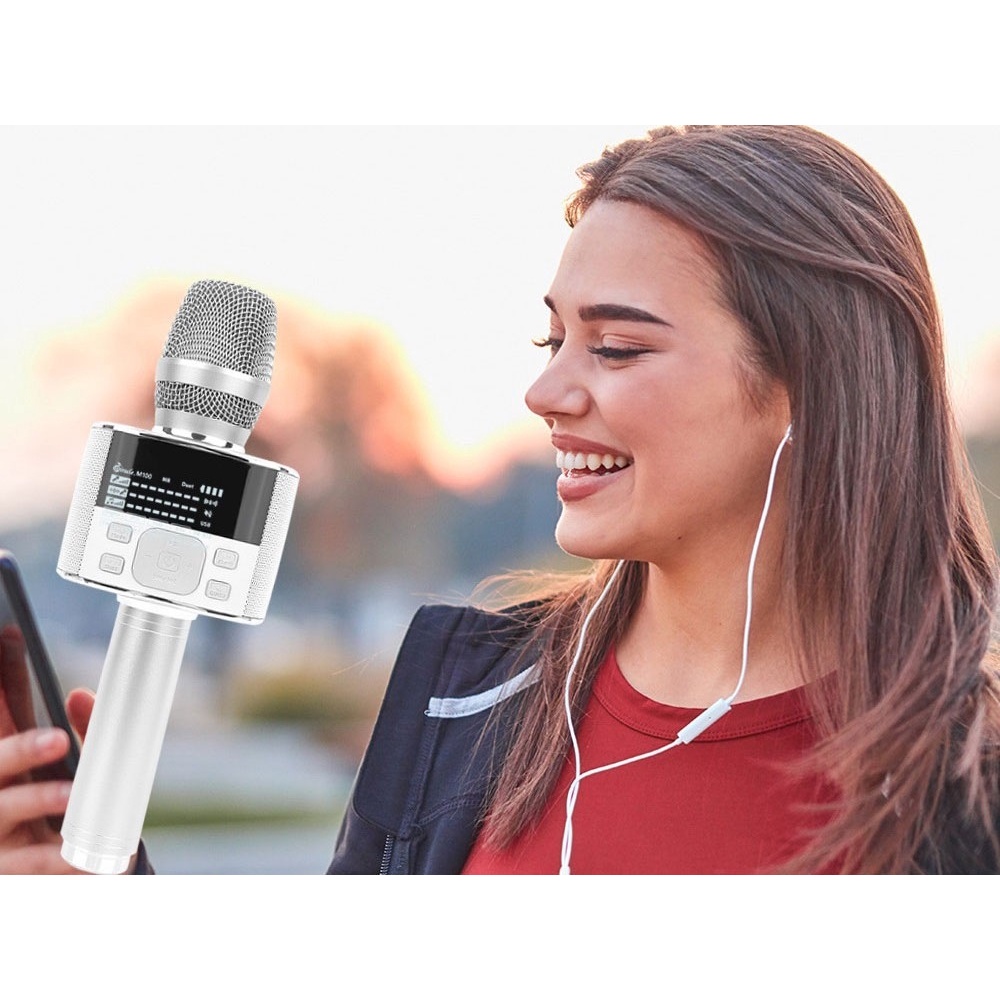 Micro Không Dây Hàn Quốc Miracle M100 - Micro Karaoke Bluetooth - Âm Thanh Cực Hay - Hàng Chính Hãng - Bảo Hành 12 Tháng