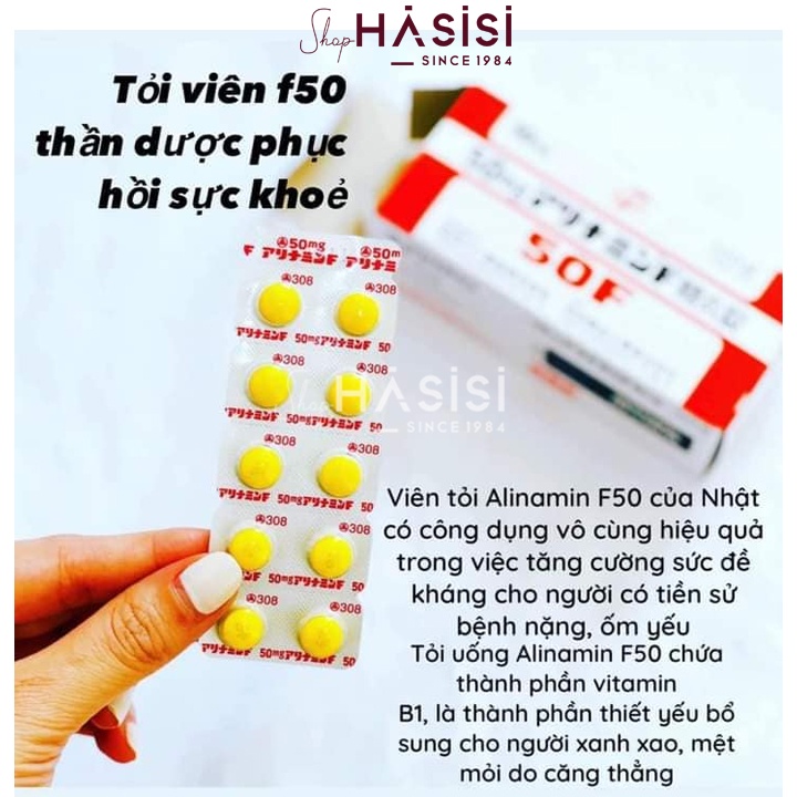 Viên Uống Tỏi Tăng Sức Đề Kháng  50F - Alinamin-F 10mg x10 (100 Viên - 2 Viên/Ngày)