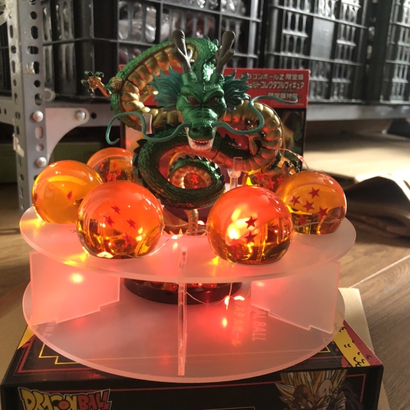 Bộ Mô Hình Rồng Thần Và 7 Viên Ngọc Rồng 4.3CM Trong Dragon Ball - Kèm Đế Trưng Bầy