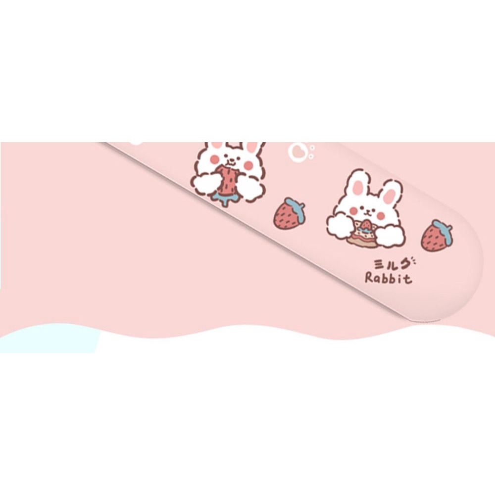 Tấm Lót Chuột Máy Tính Bằng Silicon Hình Thỏ Và Dâu Tây Dễ Thương