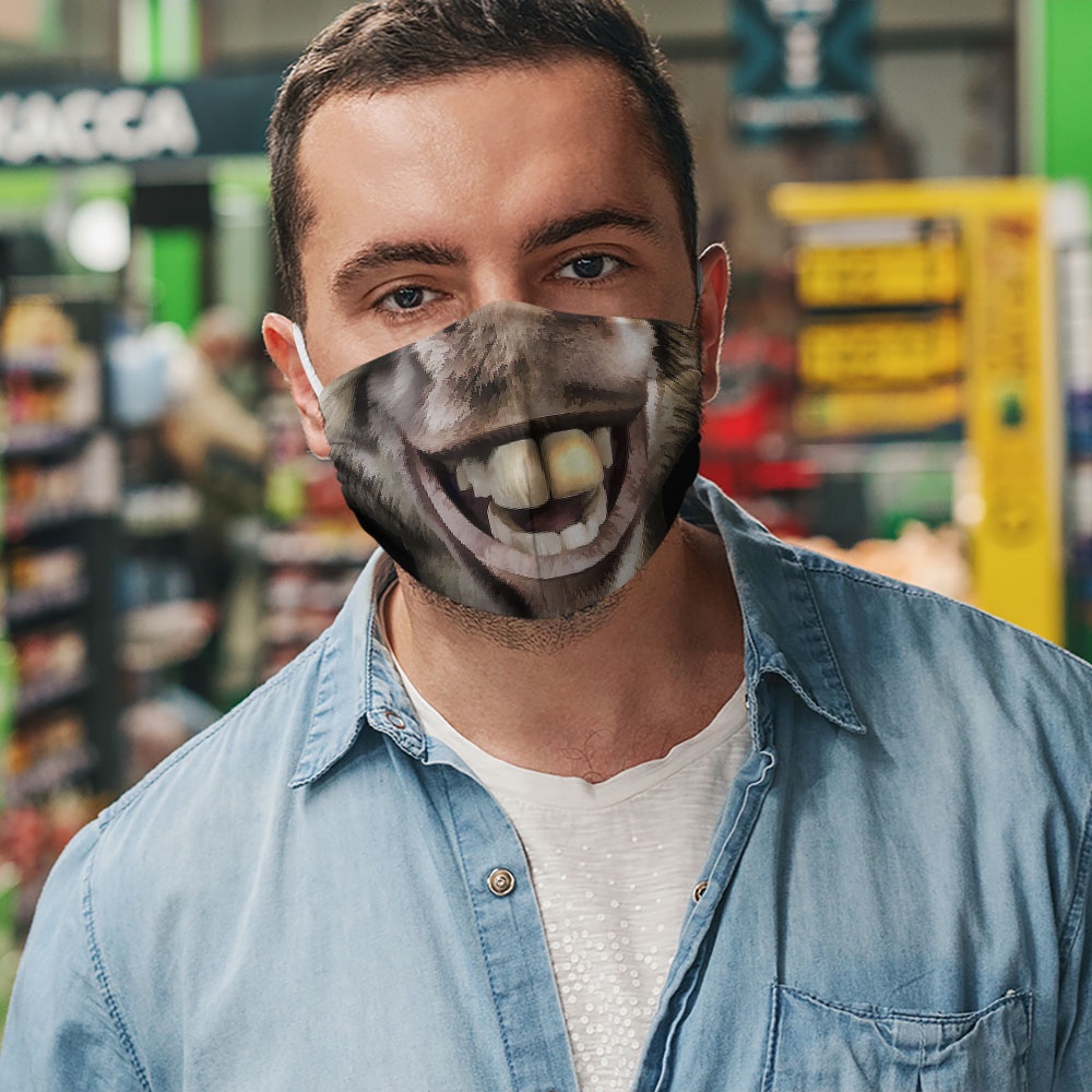 Khẩu trang cute trẻ em hoạt hình vui nhộn đáng yêu thú cưng Mặt Thú Cưng CARTWELL dễ thở vải cotton 100% dày 2 lớp kháng