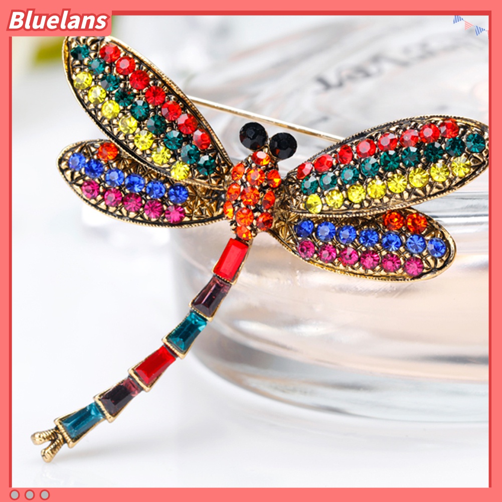 Trâm CàI ÁO HìNh ChuồN ChuồN ĐíNh Kim Cương Giả NhiềU MàU SắC