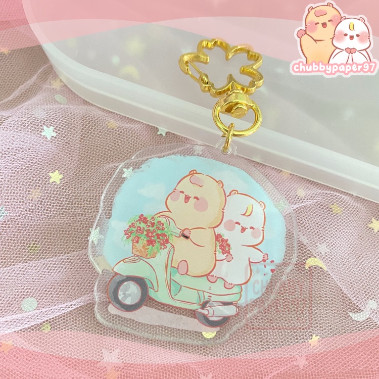 Móc khóa / keyring CHẠY XE | chubbypaper97