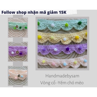 Vòng cổ chó mèo - Vòng pom pom nhiều màu sắc