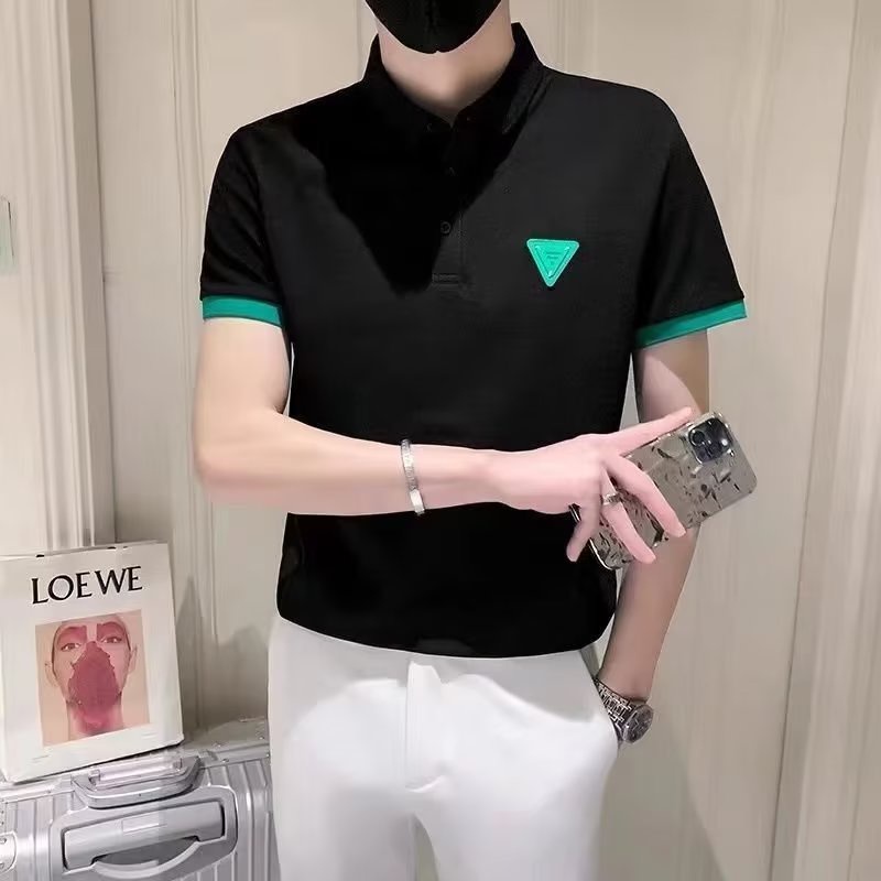 Áo Thun polo Ngắn Tay Dáng Rộng Thoải Mái Thời Trang Hàn Quốc Cho Nam Cỡ M-3XL