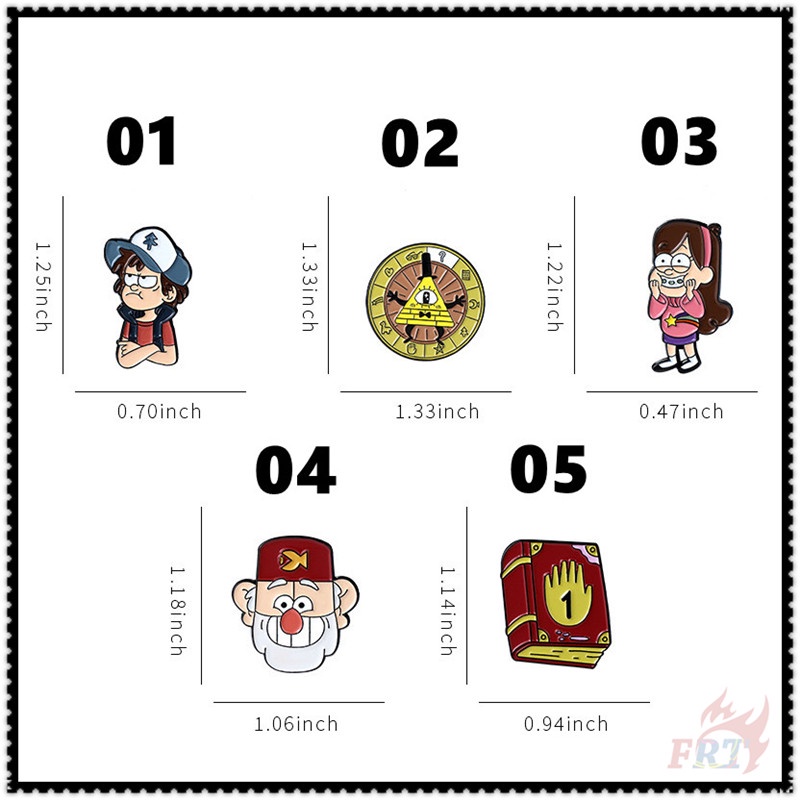 Huy hiệu cài áo hình hoạt hình gravity falls series 02 độc đáo