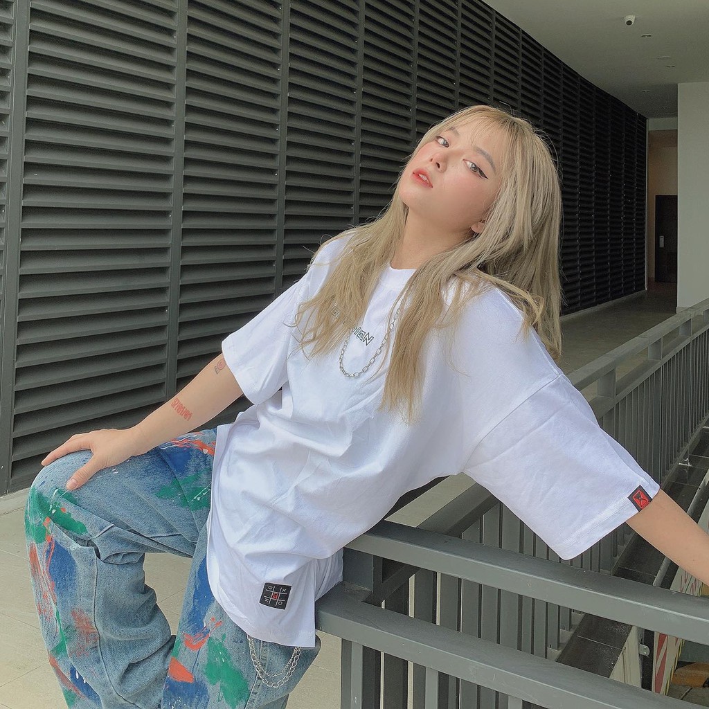 Áo thun now sài gòn SIGNATURE DROP SHOULDER TEE Full tag Nam nữ Kun Shop