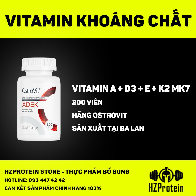 OSTROVIT VITAMIN ADEK - BỔ SUNG 4 VITAMIN QUAN TRỌNG TĂNG ĐỀ KHÁNG CƠ THỂ CỦA OSTROVIT (200 VIÊN)