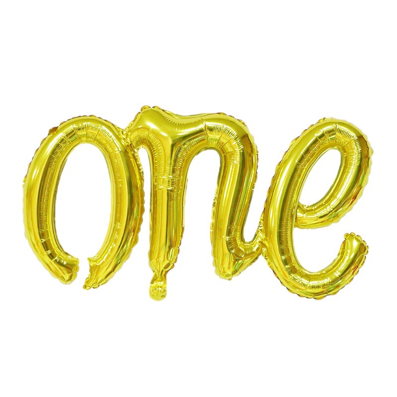 Bóng chữ ONE liền trang trí sinh nhật, party Fubao Store