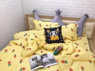 Bộ chăn phao ga gối cà rốt cotton