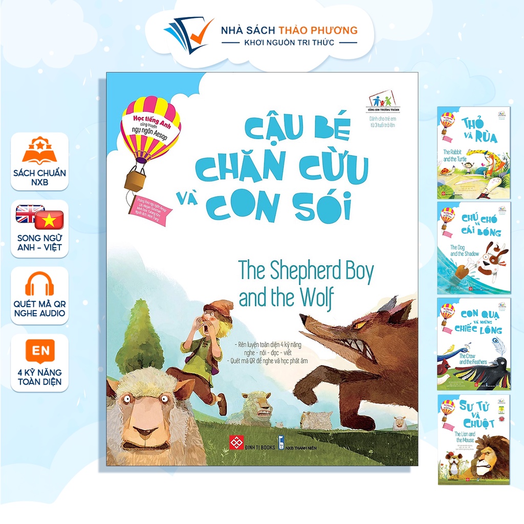 Sách - Học tiếng Anh cùng truyện ngụ ngôn Aesop phát triển tiềm năng ngoại ngữ của trẻ