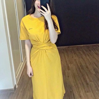 Váy vàng zara chất chuẩn xịn