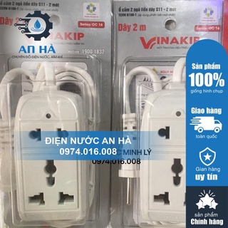 Ổ cắm điện 2 lỗ 2 mét,3 mét đa năng vinakip