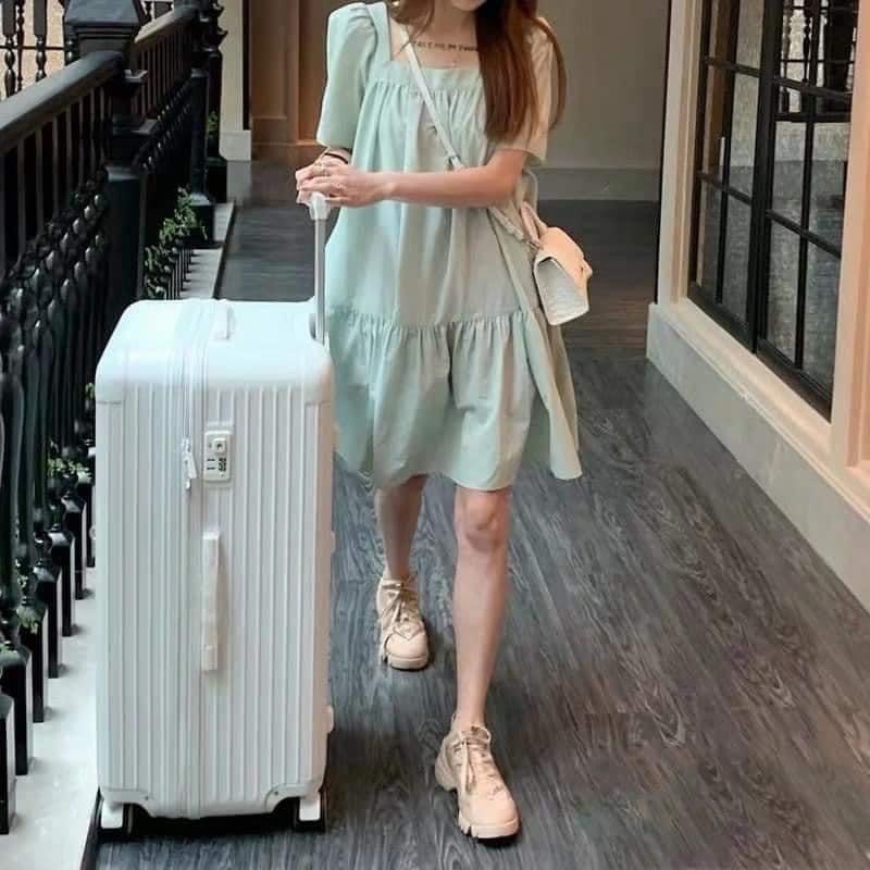 Vali kéo du lịch dáng hộp VLH khóa TSA tiêu chuẩn quốc tế, nhựa PP cao cấp chống va đập