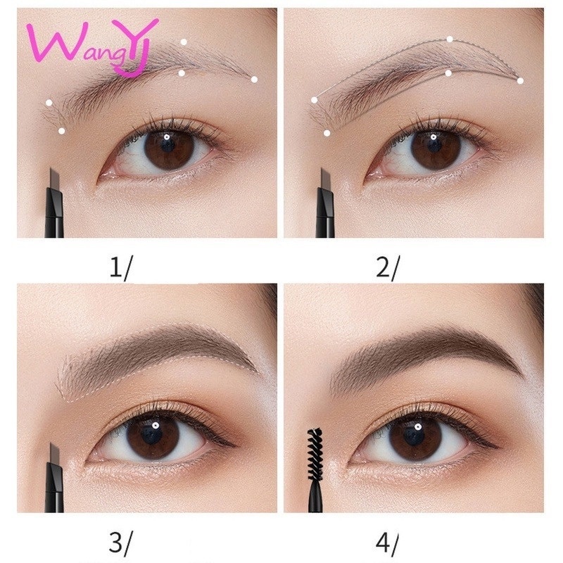 Chì Kẻ Lông Mày 2 Đầu Bobeini Magic Wood Thân Vàng