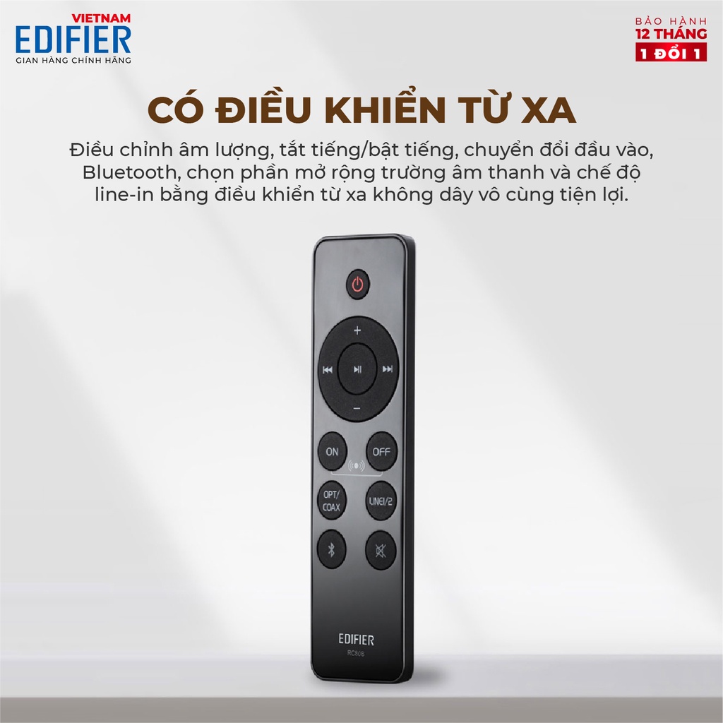 Bộ loa Bluetooth Bookshelf EDIFIER R1280DBs | Bluetooth 5.0, Subout | Điều khiển từ xa | Bảo Hành 12 Tháng.