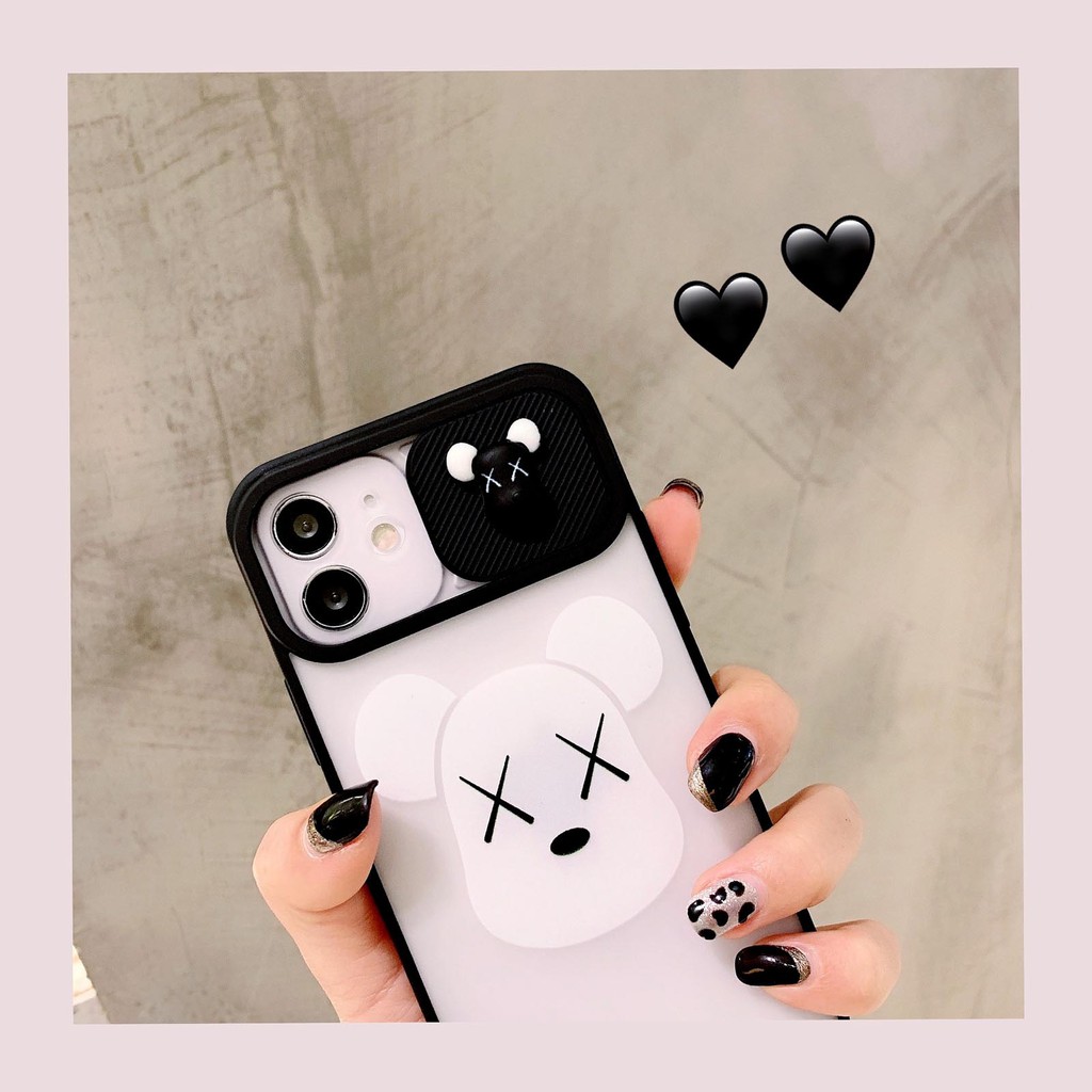 Camera Lens Protective Kaw Bear Cute Cartoon Case For iPhone 11 Pro MAX SE 2020 Soft TPU Cover For iPhone 8 7 6 6S Plus X XS XR 12 Mini Pro Max Cases