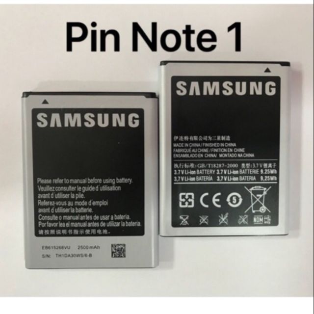 Pin xịn Samsung Galaxy Note 1/9220 bảo hành 6 tháng