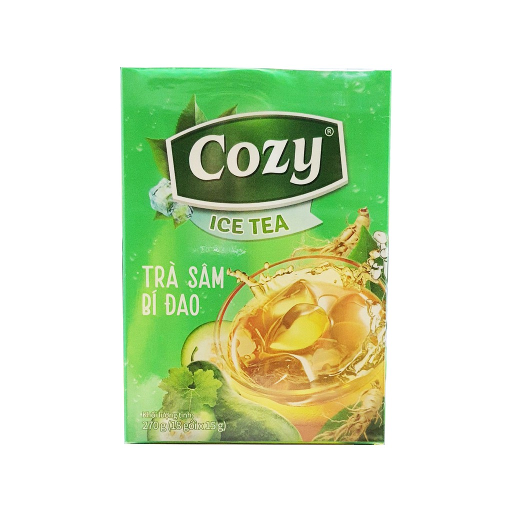 Trà hòa tan COZY 270g(18 gói x 15g) CHANH. ĐÀO. BÍ ĐAO