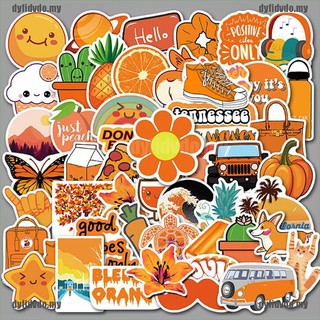 Bộ 50 Miếng Dán Màu Cam Trang Trí Đa Năng