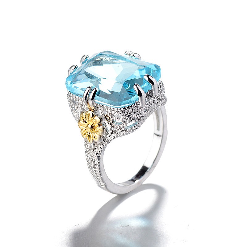 Nhẫn Đeo Tay Kim Loại Đính Đá Màu Thanh Lịch Cho Nữ