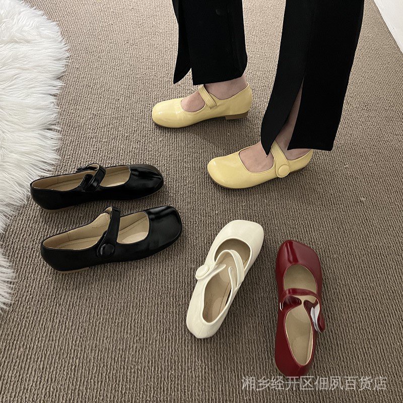 Giày Búp Bê Mary Jane Đế Bằng Thời Trang Mùa Xuân 2022 Phong Cách Mới Cho Nữ ZGE2