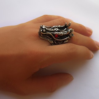 Nhẫn nam hình đầu rồng