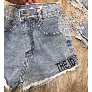 Quần short ulzzang - Short jean rách đùi soóc bò kiểu dáng hàn quốc cạp lưng cao