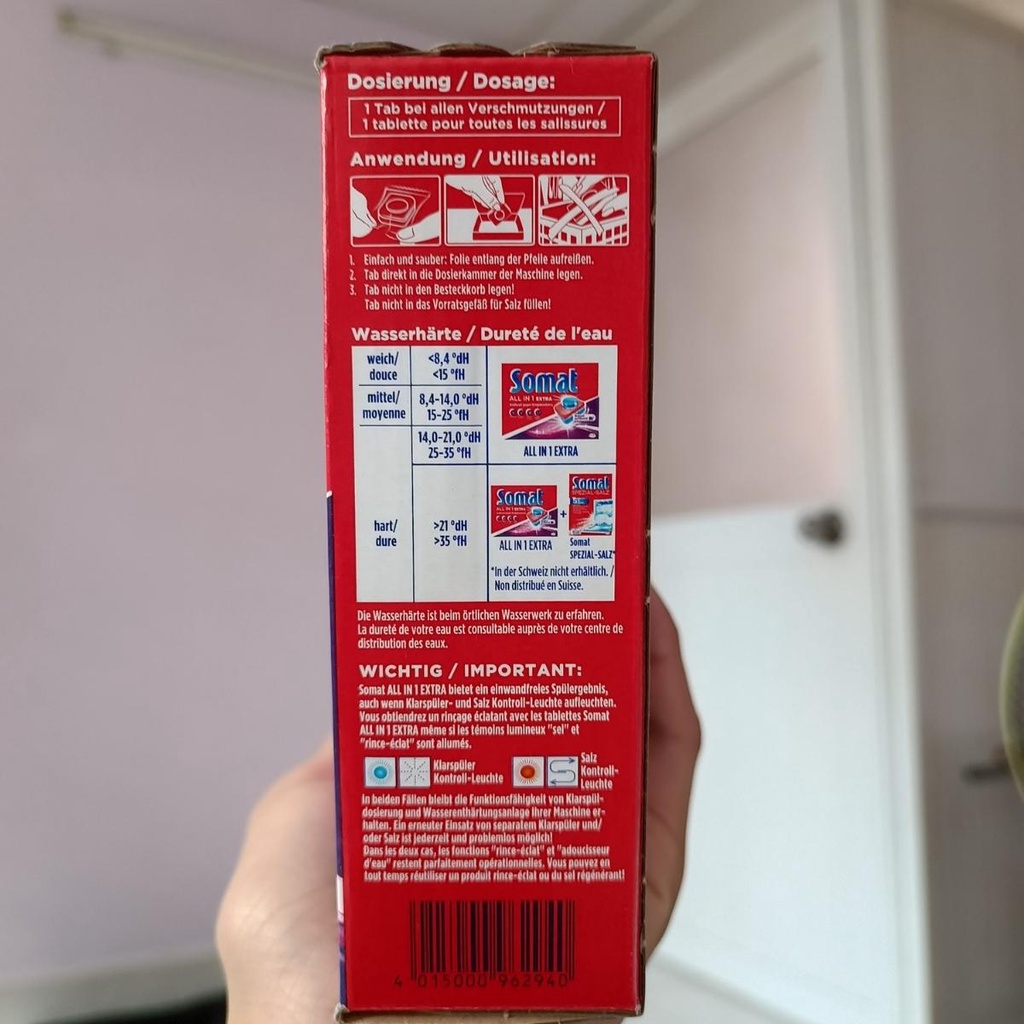 Viên rửa chén bát Somat All In One hộp 25 viên