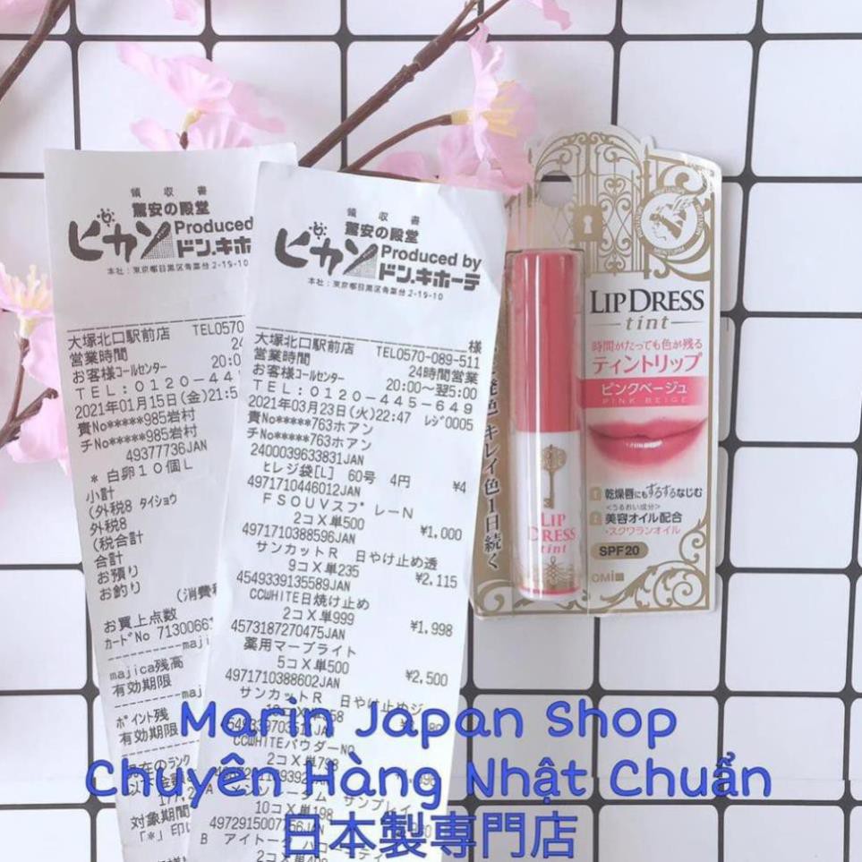 (Sale 250k-->>140k ) Son dưỡng môi Lip Dress có màu dạng son tint của Omi Nhật Bản - Made In Japan