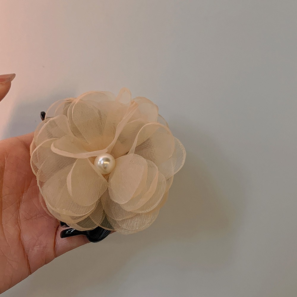 Kẹp tóc càng cua đính hoa hồng thời trang cho nữ