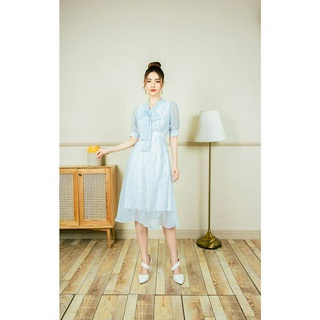 Váy HT cổ nơ xòe rủ CCHAT