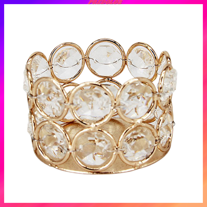 Crystal Tealight Candle Holder Table Party Home Centerpiece Decor Round