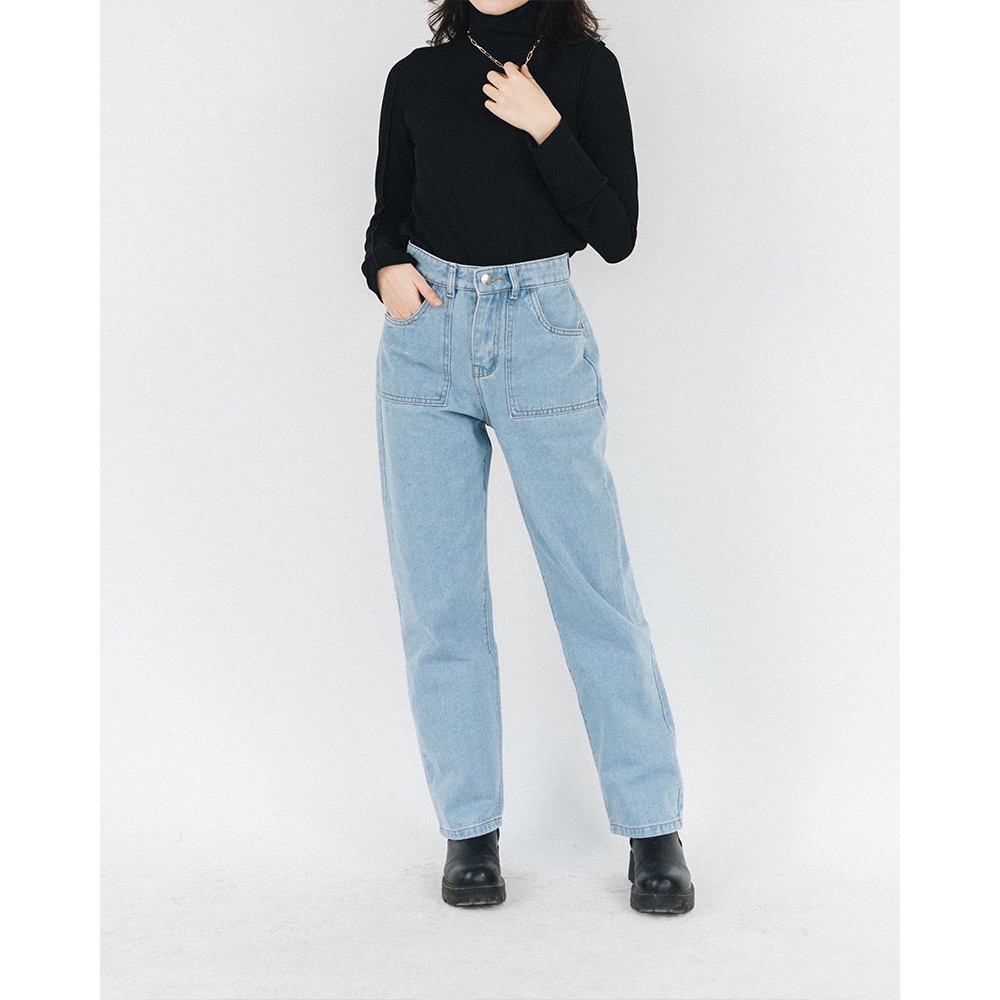 Quần Jeans Bò Nữ SSSTUTTER Pocket Jeans