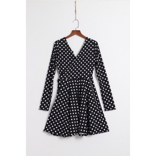 ĐẦM CHẤM BI TAY DÀI FOREVER 21