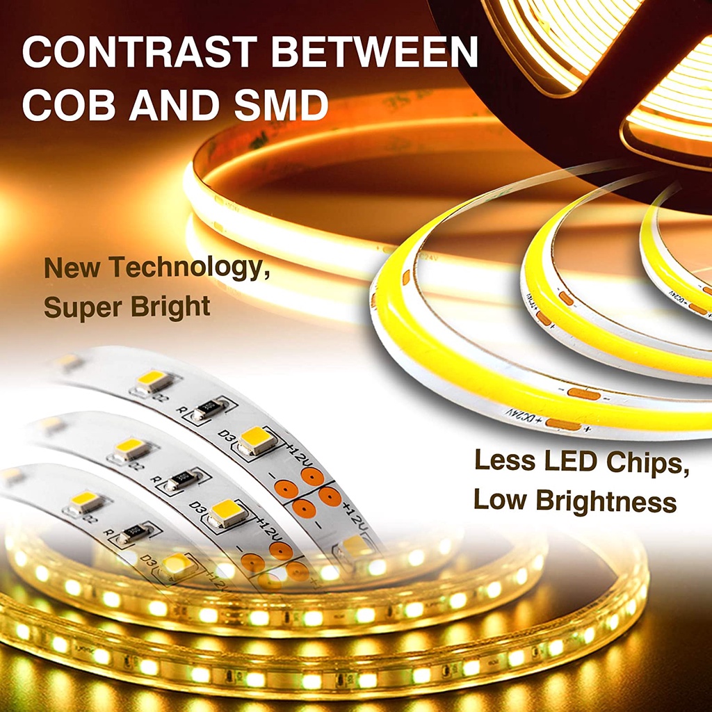 Thanh đèn led COB OSIDENDC 12V 2A cảm ứng nhiều size linh hoạt có thể bẻ cong cho sân khấu/ tủ chén/ nhà bếp diy