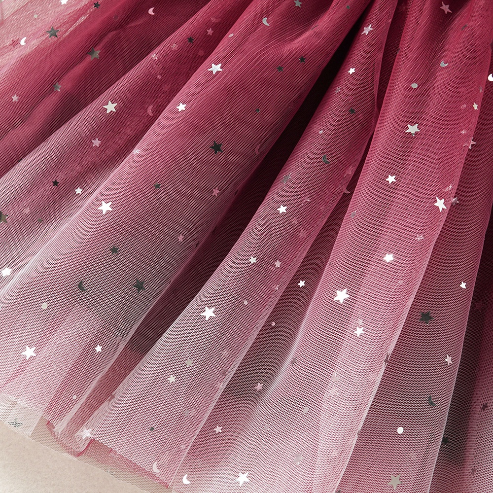 BEAR LEADER Đầm Công Chúa Phối Lưới Đính Nơ Thời Trang Mùa Hè Xinh Xắn Cho Bé Gái