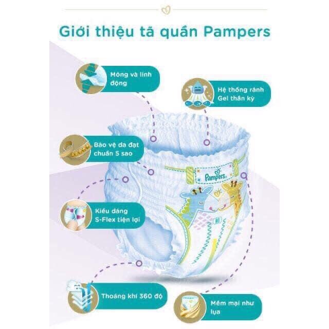  Bỉm Pamper Quần/dán M44,L34,XL30,NB66,S60,M48,L40 của Nhật