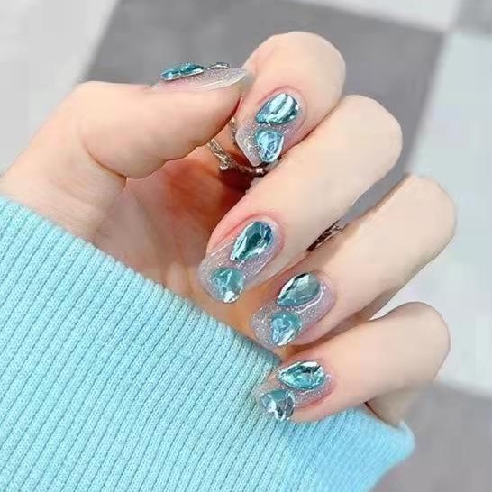 Set 24 móng tay giả nhiều kiểu dáng thiết kế xinh xắn dùng trang trí