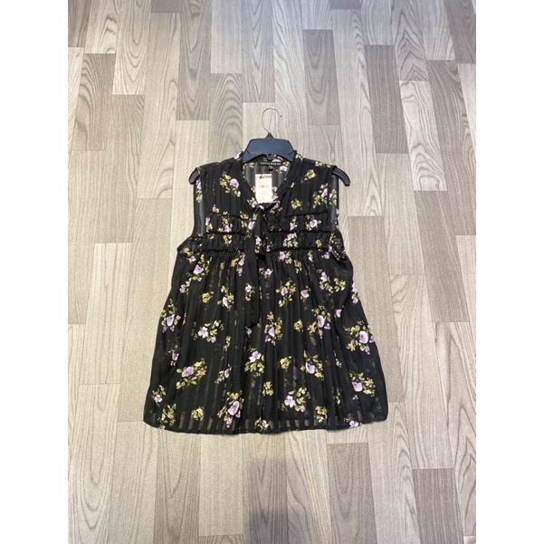 Áo voan khoét nách hoa nữ haute monde size s-m-l