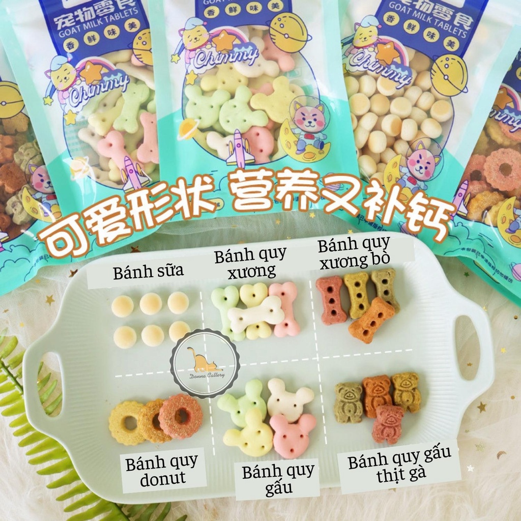 BÁNH QUY SẠCH RĂNG FUNNY-U CHO CHÓ MÈO GÓI 100g ĐỦ HƯƠNG VỊ