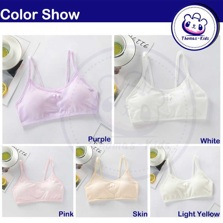 Áo Ngực Cotton Pha Thoáng Khí Dễ Thương Cho Bé Gái 8-16 Tuổi