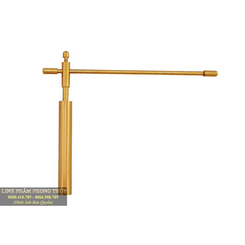 Thước Tầm Long Đồng Mạ Vàng - Gậy tầm long