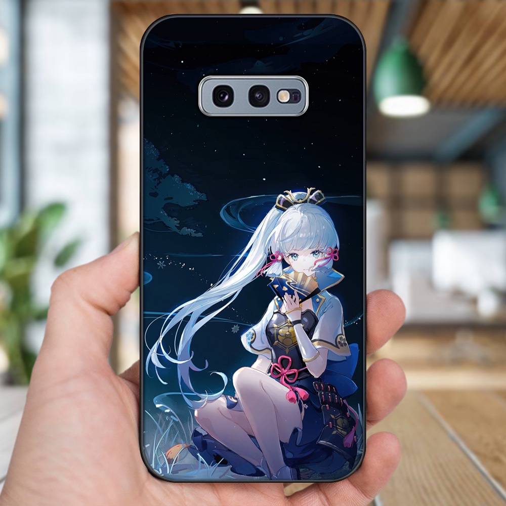 Ốp lưng Samsung S10e viền đen in hình Ayaka Genshin Impact