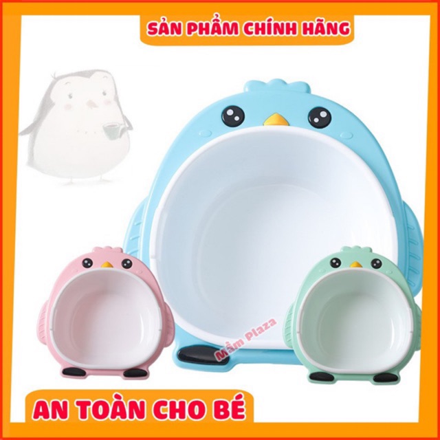 Chậu Rửa Mặt Cho Bé 2in1 Hình Chim Cánh Cụt