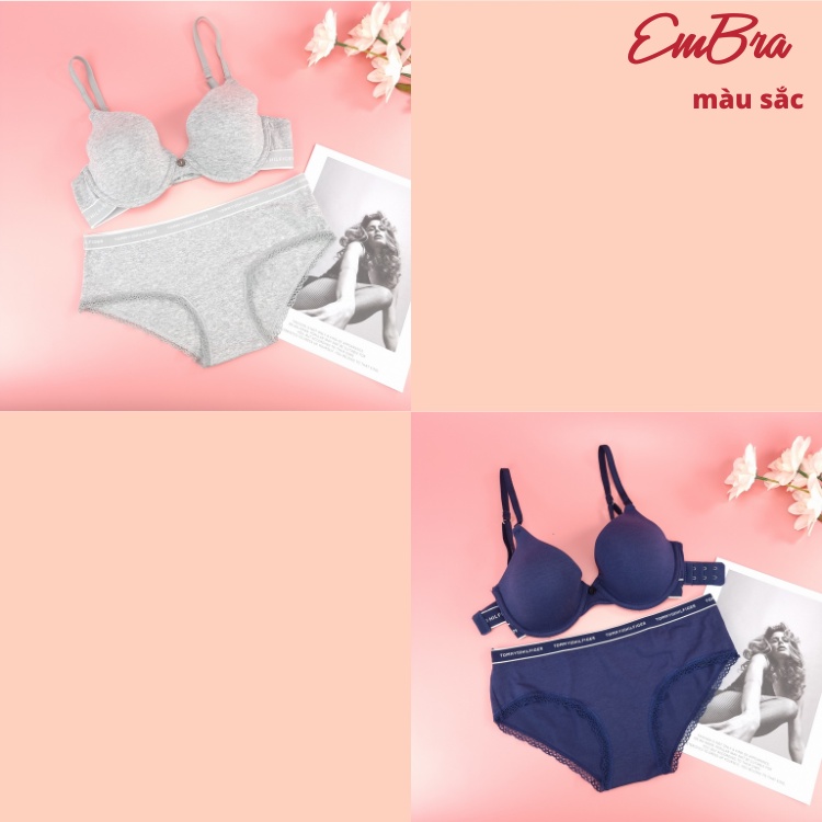 Bộ đồ lót nữ  EMBRA TOMMY cotton cao cấp EBB47