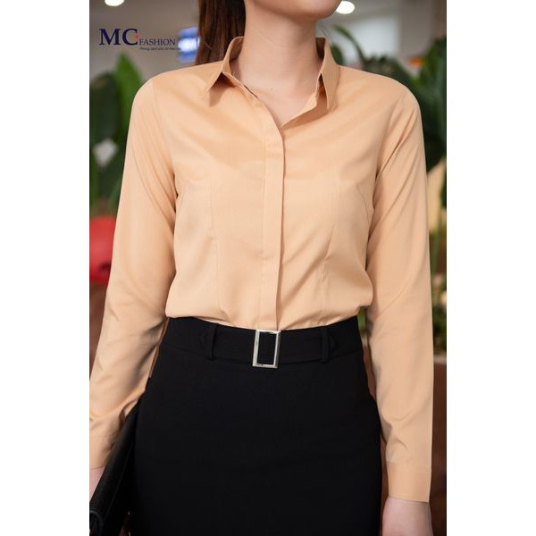 Áo Sơ Mi Nữ Tay Dài A661 MC Fashion Mịn Nhẹ Thấm Hút Mồ Hôi Không Nhăn