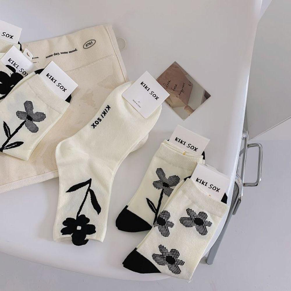 Vớ Cotton Mềm Mại Thời Trang Thu Đông Phong Cách Harajuku Hàn Quốc Dành Cho Nữ Back2Lilife