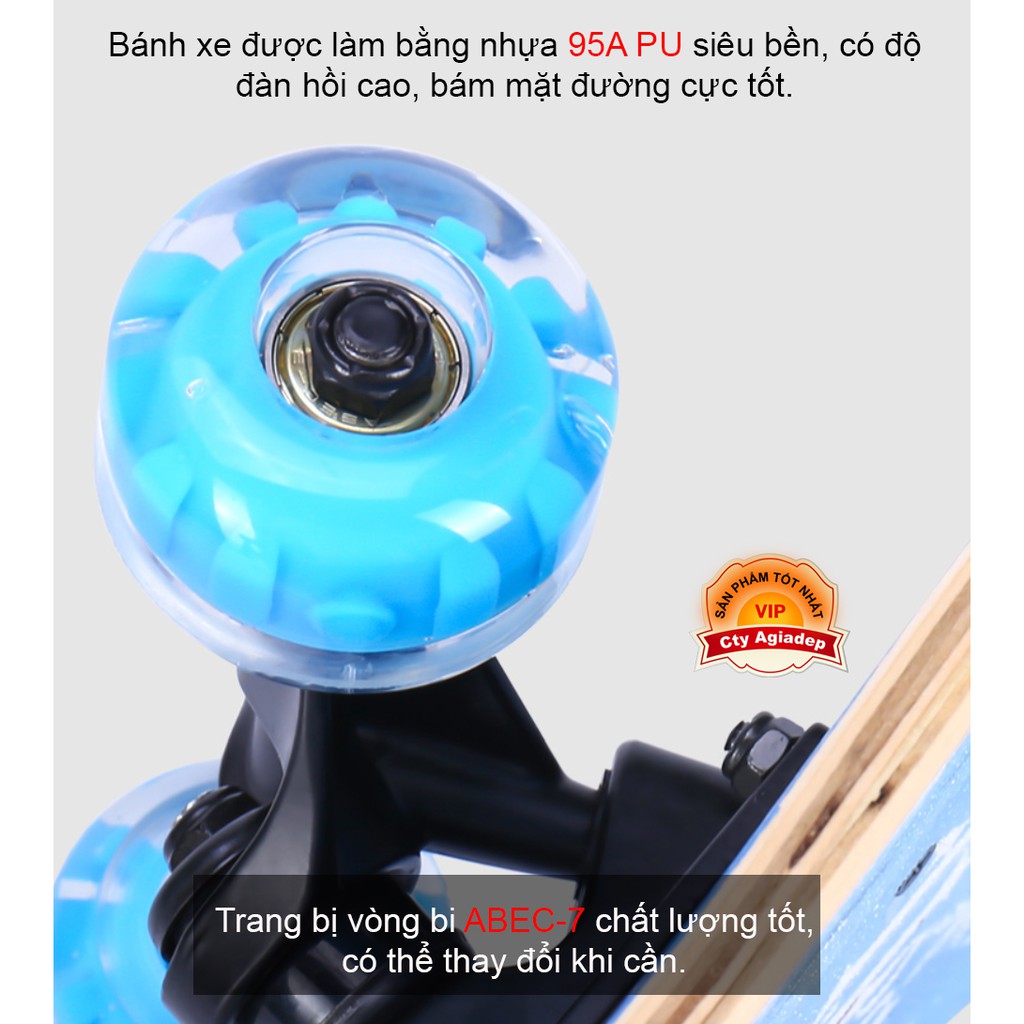 Siêu ván trượt trẻ em cao cấp USA  bánh xe ánh sáng Dispney Ironman - Người sắt